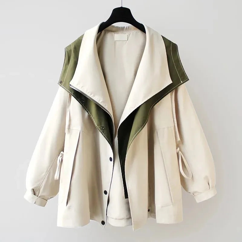 Long Windbreaker New High-End Women Spring And Casual Fashion