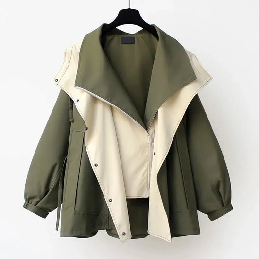 Long Windbreaker New High-End Women Spring And Casual Fashion